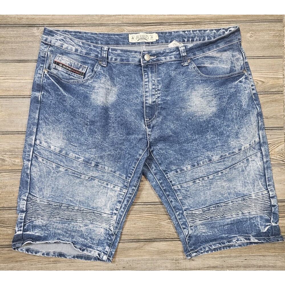 Akademiks Jeanius Jorts Baggy Hiphop Denim Jean Shorts Mens 40 Y2K Skater